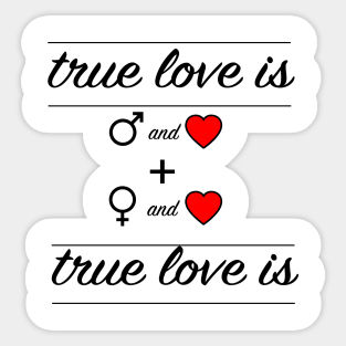 true love valentine's day gift t-shirt Sticker